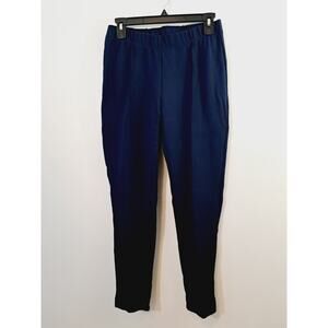 Lilly Pulitzer Women's Blue Stretch Jersey Knit Pants In Size Large